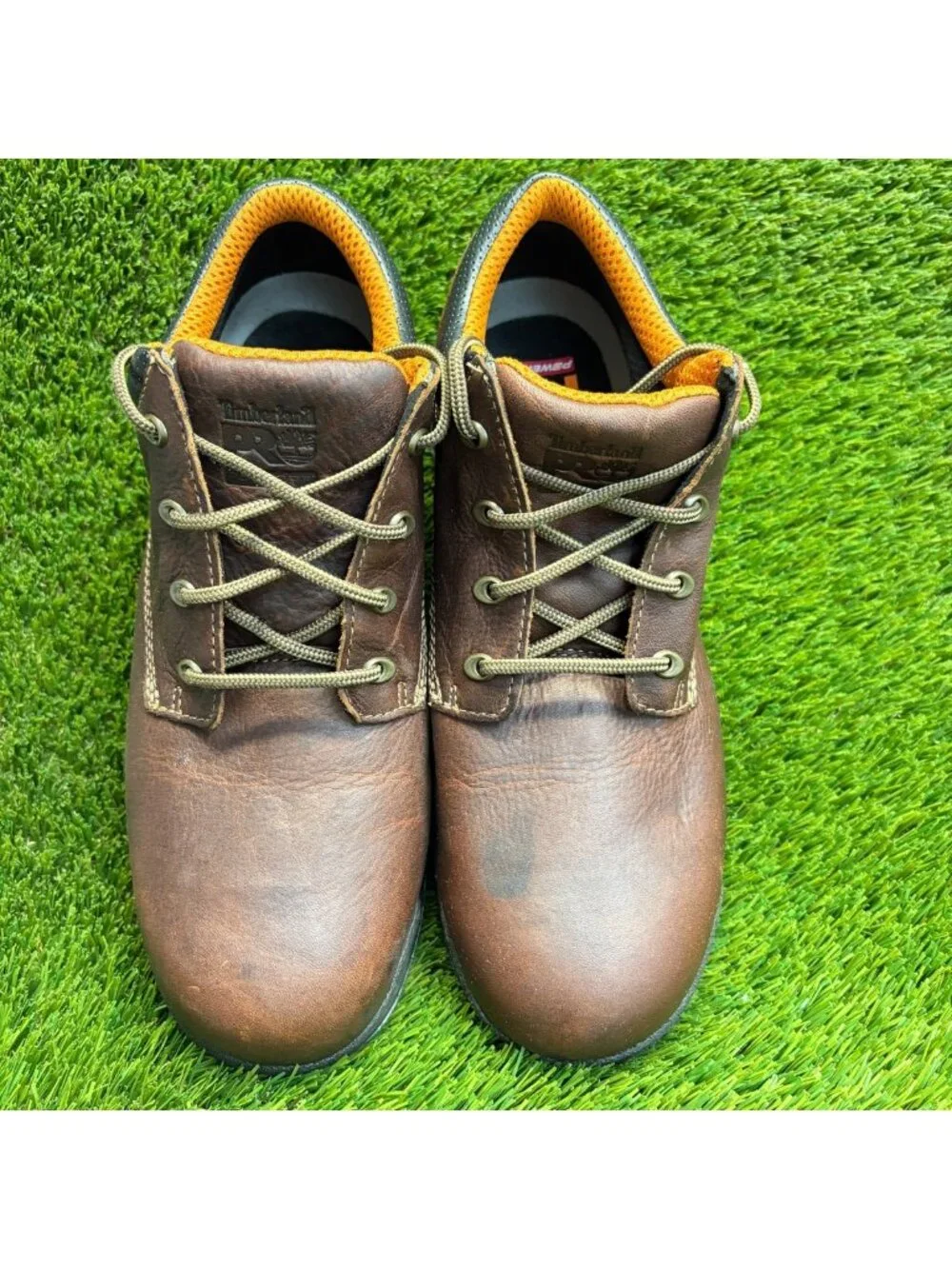 Timberland PRO Titan Mens Size 10.5 Brown Alloy Toe Safety Work Oxford Shoes
